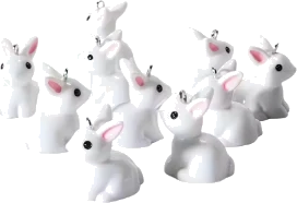 White rabbit charms